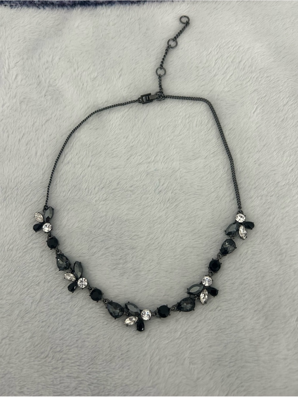 Gunmetal Crystal Statement Necklace - Women's Jewelry
